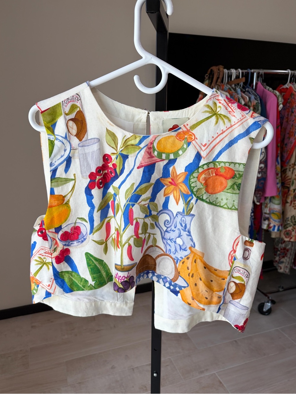 Off White Fresh Table Blouse by Farm Rio - Picture 3 of 8